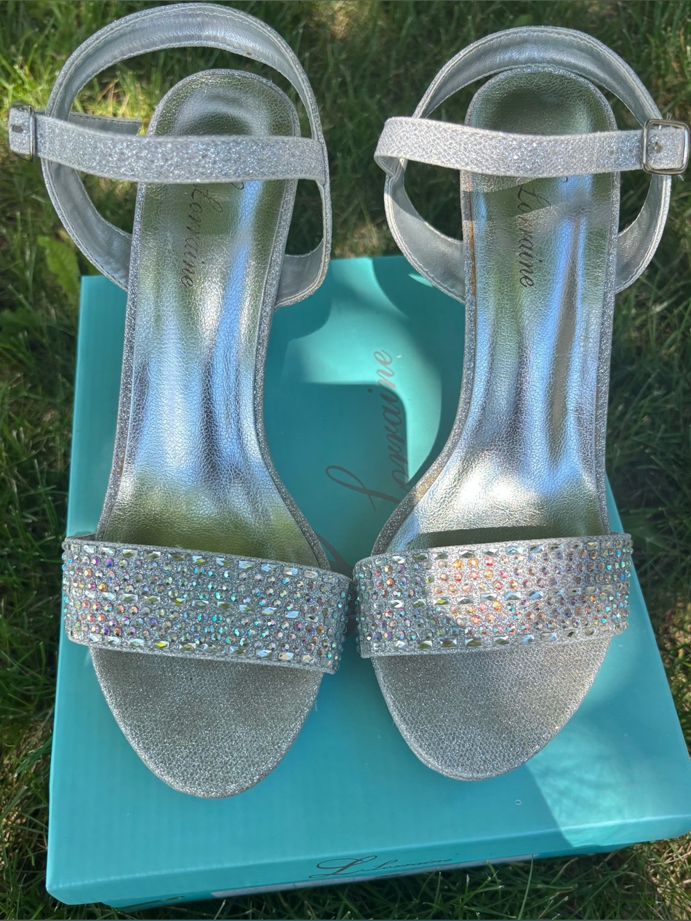 Silver Crystal Embellished Women's Sandal